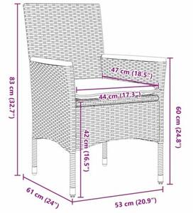Zestaw Mebli Ogrodowych Komplet Jadalniany Z Poduszkami 5-Częściowy Beżowy Rattan Na Taras Balkon Ogród