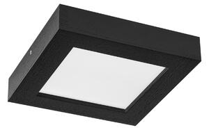 Czarny Panel LED z drewna plafon 24W lampa sufitowa 25x25x5H cm