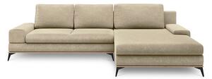 Beżowy rozkładany narożnik Windsor & Co Sofas Planet, prawostronny