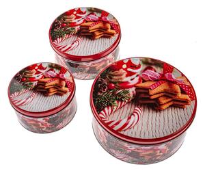 Metalowe pojemniki na pierniki 3 szt. Christmas – Dakls
