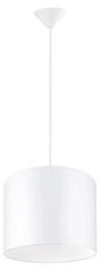 Biała lampa wisząca z okrągłym abażurem - 3D A653 W1-B25