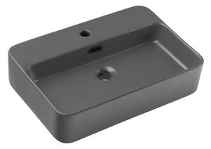 COMAD COMAD TRUST 2 MATT DARK GREY - Umywalka nablatowa TRUST 55x38 cm matowy szary CM0015