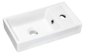 COMAD COMAD UM-VEDEA 40 - Umywalka nablatowa VEDEA 40x22 cm ceramika/błyszcząca biel CM0013