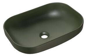 COMAD COMAD UN-NELI-MFG - Umywalka nablatowa NELI 50,4x35,2 cm ceramika/matowy zielony CM0035