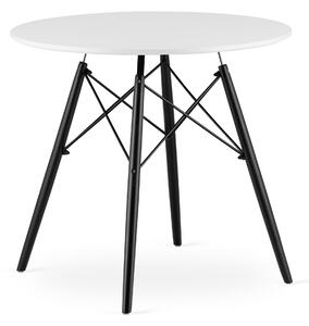 Stół do jadalni OSLO 80x80 biały z czarnymi nogami