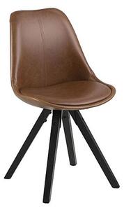 Krzesło vintage Oscar 3X - brązowe