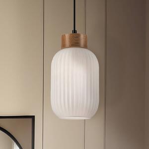 Lampa wisząca szklana Harmony Lamkur, możliwość ściemniania, biały / opal, salon / jadalnia, szkło, skandynawski