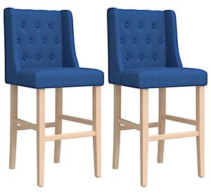Zestaw dwóch niebieskich krzeseł barowych - Awinion 5X