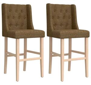 Zestaw dwóch brązowoszarych krzeseł barowych - Awinion 3X