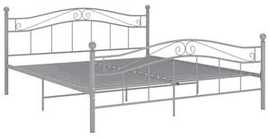 Szare metalowe łóżko industrialne 140x200 cm - Zaxter