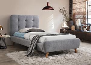 Łóżko tapicerowane TIFFANY 90 x 200 cm, szare