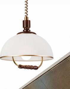 Lamkur Lighting Żyrandol Ilsa, biały/złoty, Ø 30 cm, regulowana wysokość