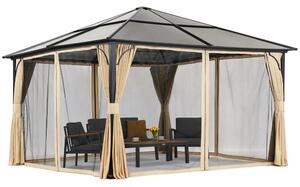 Nowoczesna altana ogrodowa Santiago Premium 4x4 m Garden Point beżowa