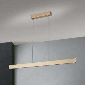 ORION Lampa wisząca Tara, możliwość ściemniania, mosiężny / złoty, salon / jadalnia, aluminium, nowoczesny