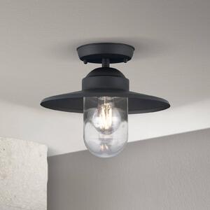 ORION Zewnętrzna lampa sufitowa Edward, antracyt, Ø 27,5 cm, aluminium możliwość ściemniania, czarny, aluminium, antyczny