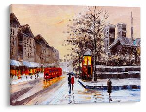 Obraz - Obraz miasta zimą (70x50 cm)