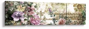 Obraz - Designerskie kwiaty (170x50 cm)