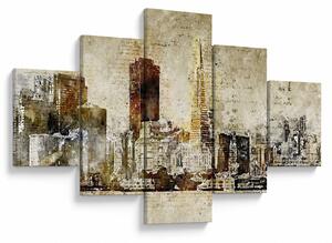 Obraz - Artystycznie ukształtowane miasto (125x70 cm)