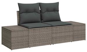 Sofa ogrodowa szary 123 x 62 x 69cm polirattan