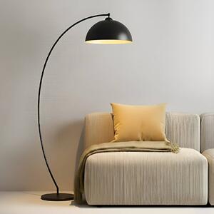 Lampa łukowa - lampa stojąca Jonera Lindby, czarny, salon / jadalnia, metal, młodzieżowy