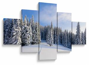 Obraz - Zima w lasach (125x70 cm)