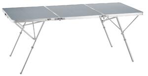 Tectake 405090 aluminiowy stół składany jumbo z uchwytem do przenoszenia 180x70x70cm - srebrny