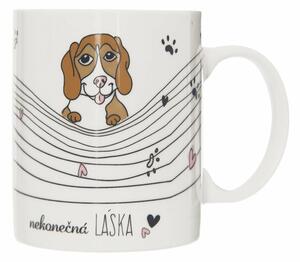 Orion Kubek ceramiczny Nieskończona miłość Pies, 0,35 l + prezent Skarpetki