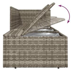Zestaw Mebli Ogrodowych Komplet Wypoczynkowy Z Poduszkami 5-Częściowy Szary Rattan Na Taras Balkon Ogród