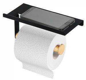 Altom uchwyt na papier toaletowy PHONE, 18 x 10 cm,czarny