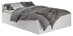 Podwójne białe łóżko z materacem i stelażem 160x200 - Tamlin 3X