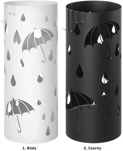 Czarny metalowy ażurowy parasolnik - Solento