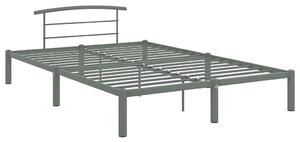 Szare metalowe łóżko w stylu industrialnym 140 x 200 cm - Veko