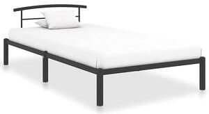 Czarne metalowe łóżko pojedyncze 90 x 200 cm - Veko