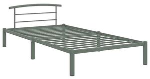 Szare metalowe łóżko w stylu loftowym 100x200 cm - Veko