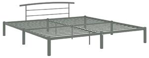 Szare metalowe łóżko małżeńskie 200x200 cm - Veko