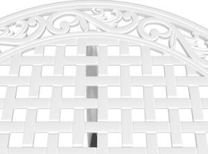 Zestaw Mebli Ogrodowych Bistro 3-Częściowy Biały Aluminium Na Taras Balkon Ogród