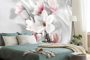 Samoprzylepna tapeta biała magnolia