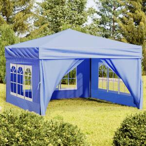 Składany namiot imprezowy ze ściankami, niebieski, 3x3 m