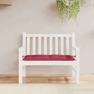 Poduszka na ławkę ogrodową, winna czerwień 100x50x7 cm, tkanina