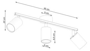 Biały punktowy plafon z reflektorkami - A143-Oper