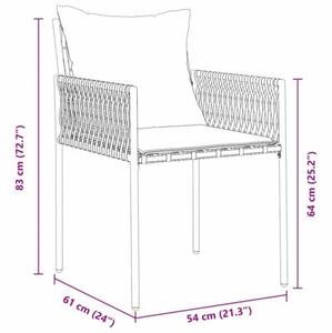 Zestaw Mebli Ogrodowych Komplet Jadalniany 5-Częściowy Rattan Na Taras Balkon Ogród