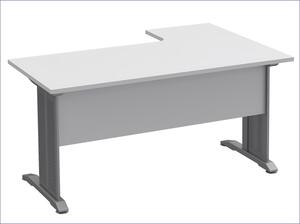Białe lewostronne biurko narożne - Gispik 4X