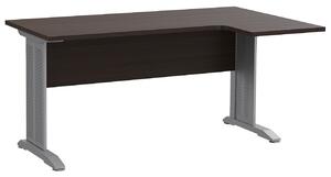 Prawostronne narożne biurko z metalowymi nogami wenge - Gispik 3X