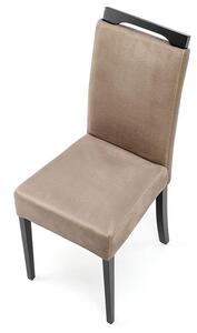 Krzesło drewniane z beżową tapicerką - Tridin