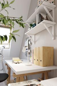Biała lampka na biurko z ruchomym kloszem - A195-Rins