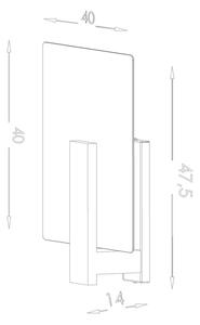 Biały szklany plafon z dodatkiem drewna - A187-Adis