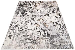 Szary dywan w nowoczesny abstrakcyjny wzór - Oros 11X