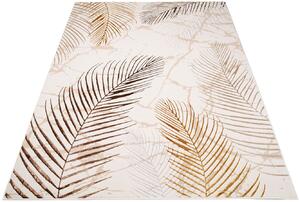 Kremowy prostokątny dywan glamour w liście - Oros 5X