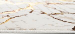 Kremowy dywan glamour w abstrakcyjny złoty wzór - Oros 7X