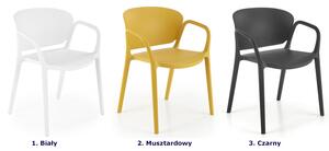 Czarne minimalistyczne krzesło ogrodowe - Orlo